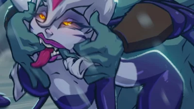 Evelynn Stomach Bulge Threesome [Cold Treatment][Mofentea]