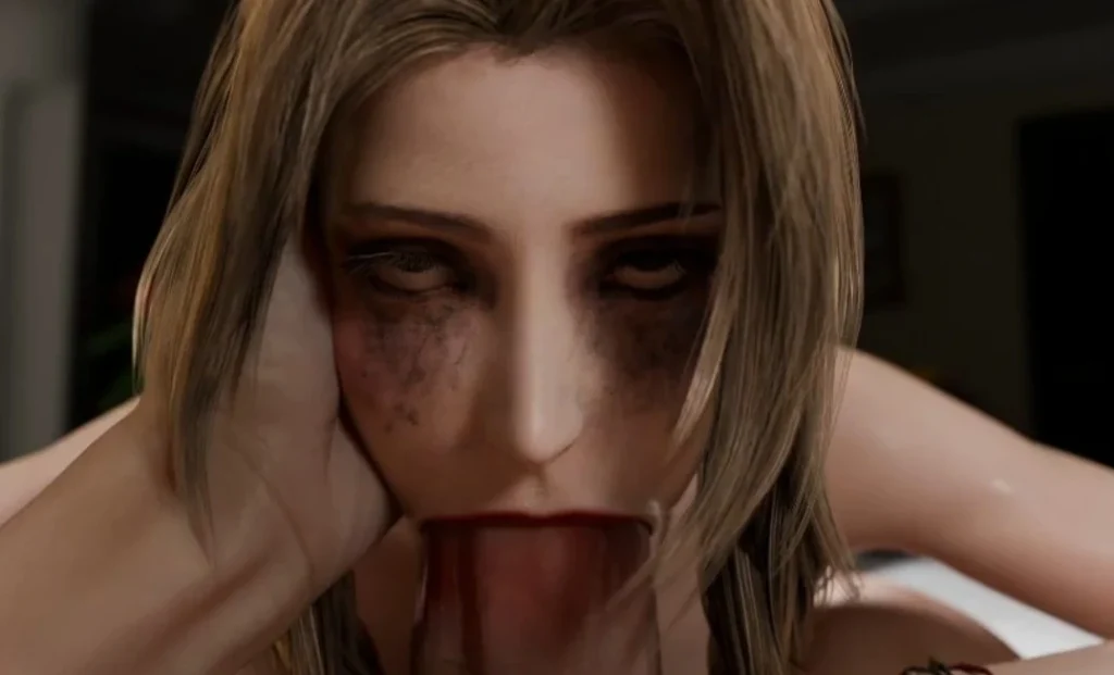 Aerith Ruined Mascara Blowjob POV – 3D Hentai Short