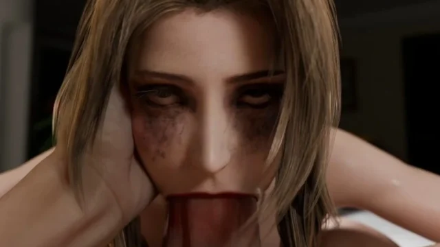 Aerith Ruined Mascara Blowjob POV – 3D Hentai Short