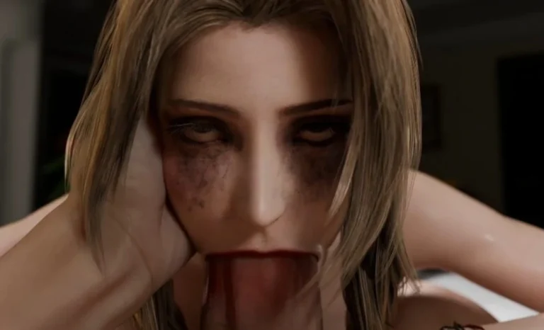 Aerith Ruined Mascara Blowjob POV – 3D Hentai Short
