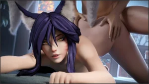 Ahri Fucking From Behind creampie – 3D Hentai Short