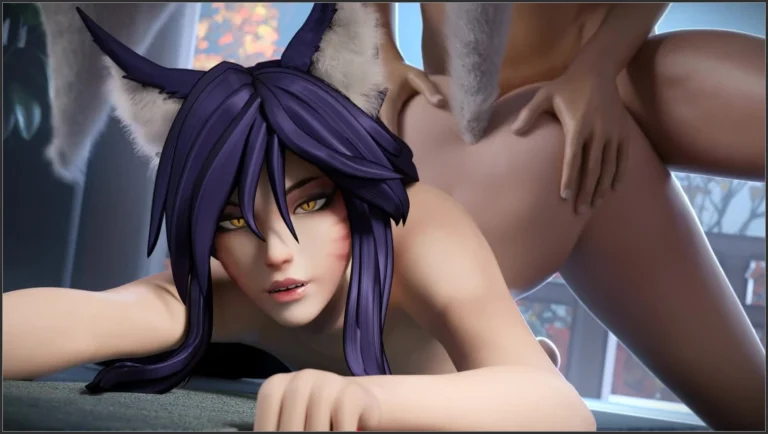 Ahri Fucking From Behind creampie – 3D Hentai Short