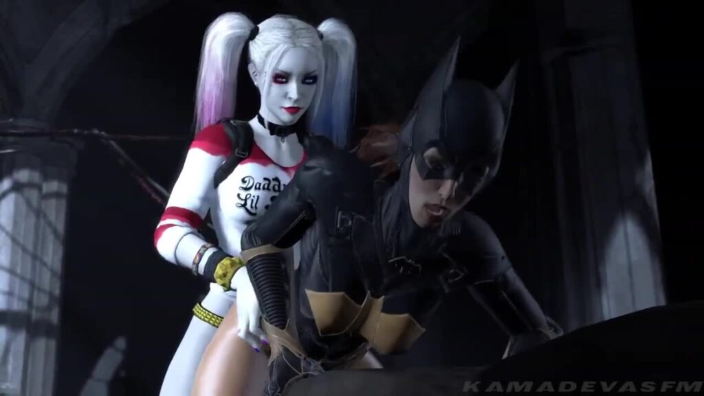 Batman Porn Asylum 3 – Futanari Harley quinn fucks Batgirl rough from behind