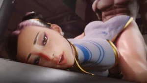 Chun li Taking Huge White Cock From Behind – 3D Hentai Short