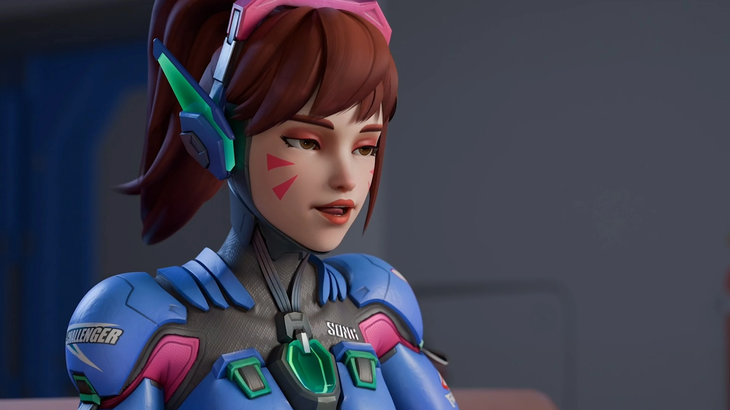 D.va Quick Blowjob Before Randked – 3D Hentai Short