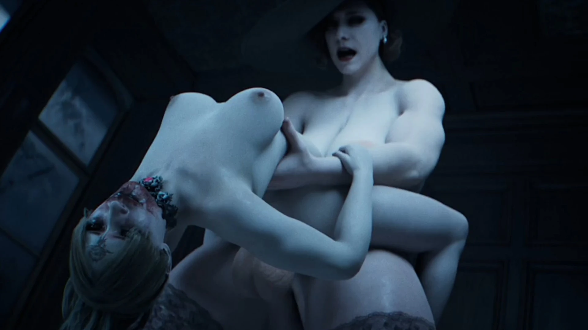 ela Dimitrescu & Lady Dimitrescu Futa Alcina Using – 3D Hentai Short