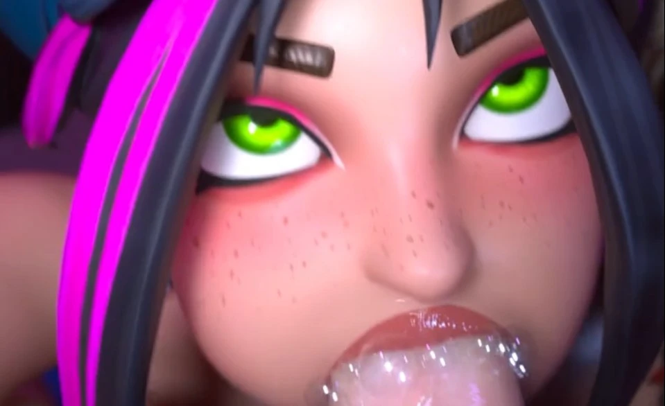 Helsie Fortnite and Joni Double Blowjob POV – 3D Hentai Short