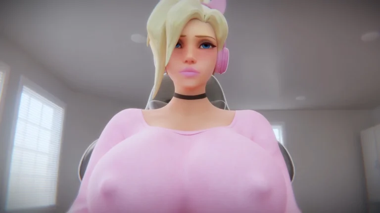 Mercy E Girl blowjob creampie – 3D Hentai Short