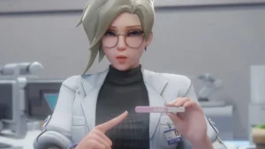 Mercy Mating Press after Running out of Condoms – 3D Hentai Short