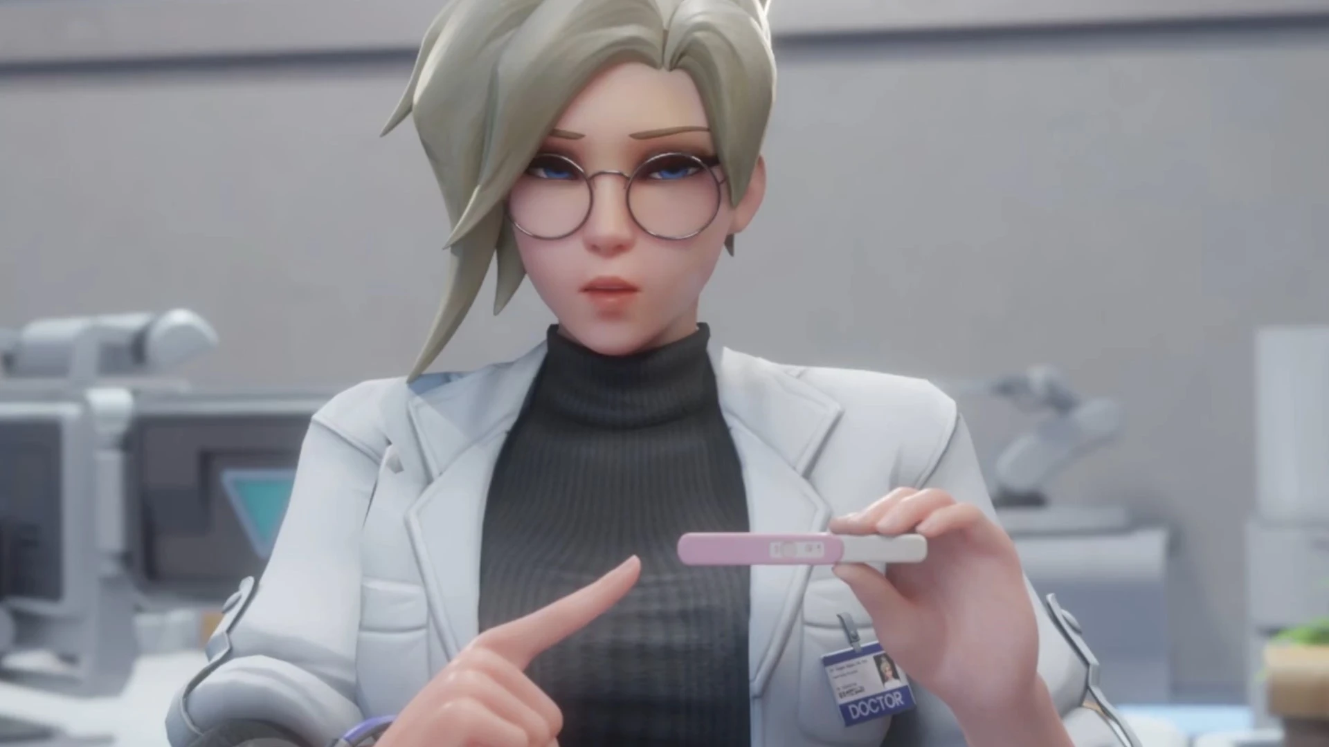 Mercy Mating Press after Running out of Condoms – 3D Hentai Short