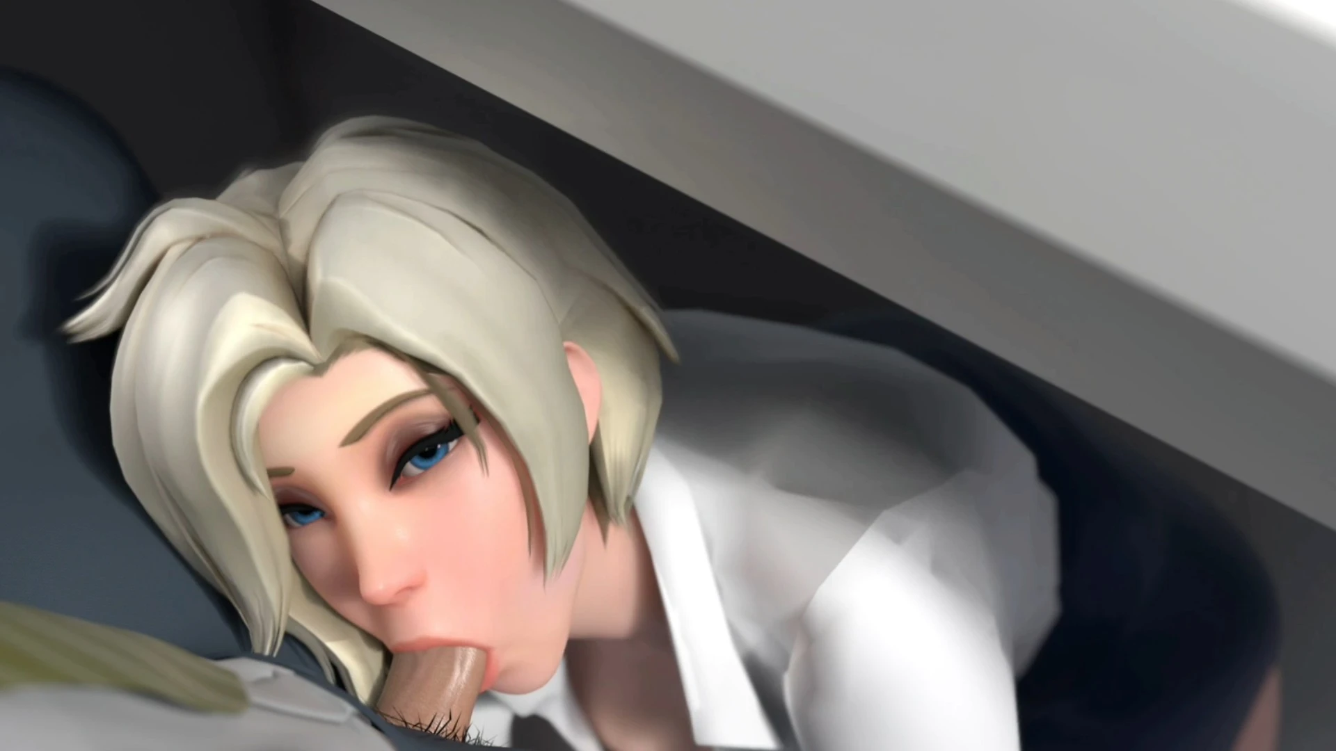 Mercy Perfect Secretary facial cumsho – 3D Hentai Short