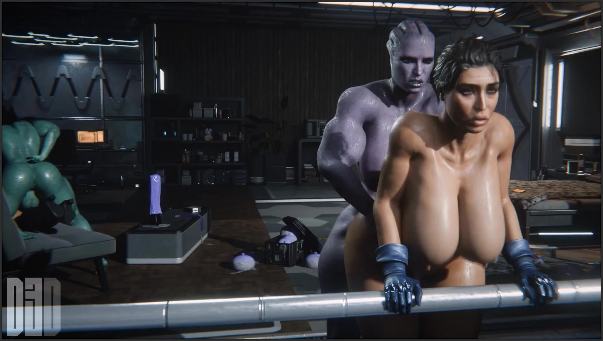 Miranda Lawson Futa Asari Fucking Miranda From Behind – 3D Hentai Short