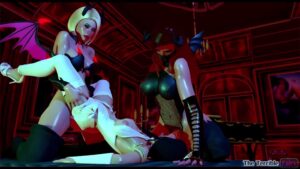 Otherworldly Wedding – Futanari demons double penetrate sexy angel and shower her with cum