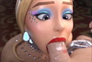 Rich Lady Blowjob POV facial – 3D Hentai Short
