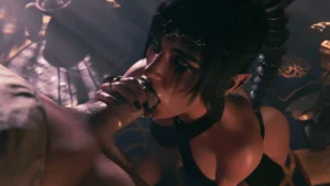 Shadowheart Goth Perfect Blowjob – 3D Hentai Short