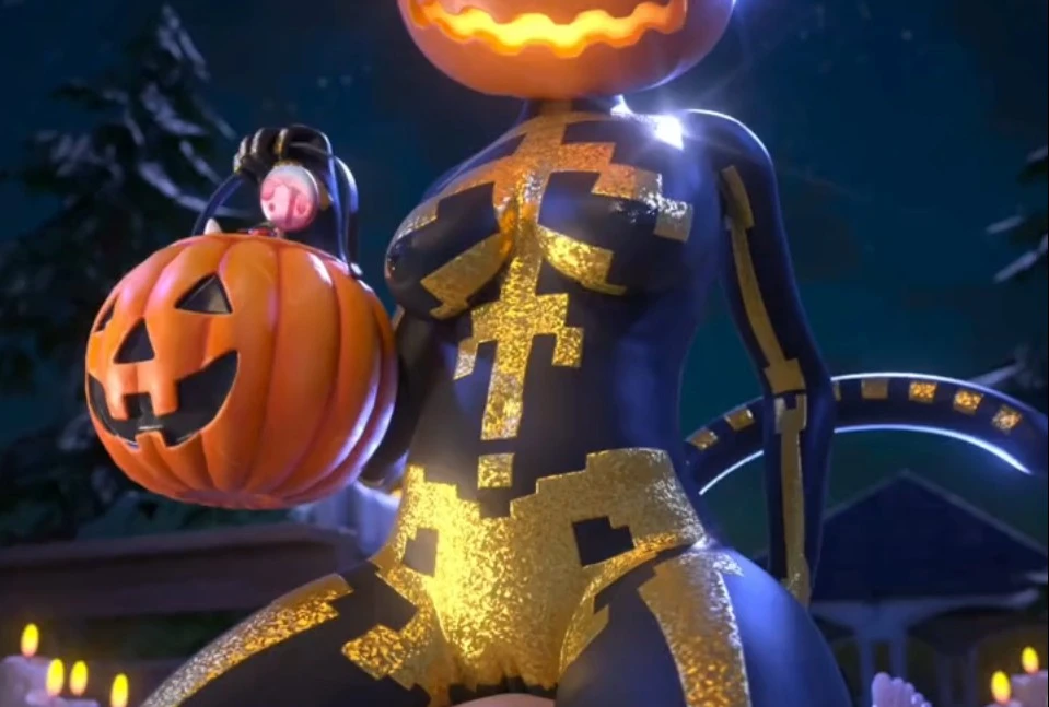 Spice Halloween Creampie cum on ass – 3D Hentai Short