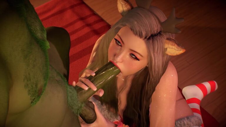 The Grinchy 2 – Santa’s elf gets railed by the Grinch’s green cock