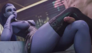 Widowmaker Thigh Highs Kneejob Tags – 3D Hentai Short