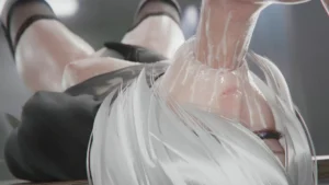 Yorha 2b 2B Sloppy Upside down Throat Fuck – 3D Hentai Short