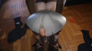 A.K.I. C Spitroast Threesome And Ass Slapping – 3D Hentai Short
