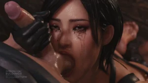 Ada Wong & Leon Kennedy Ada Balls Sucking and Handjob – 3D Hentai Short