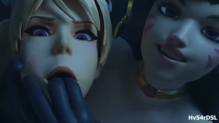 D.va & Mercy and Fucking in Toile Tags Sound – 3D Hentai Short