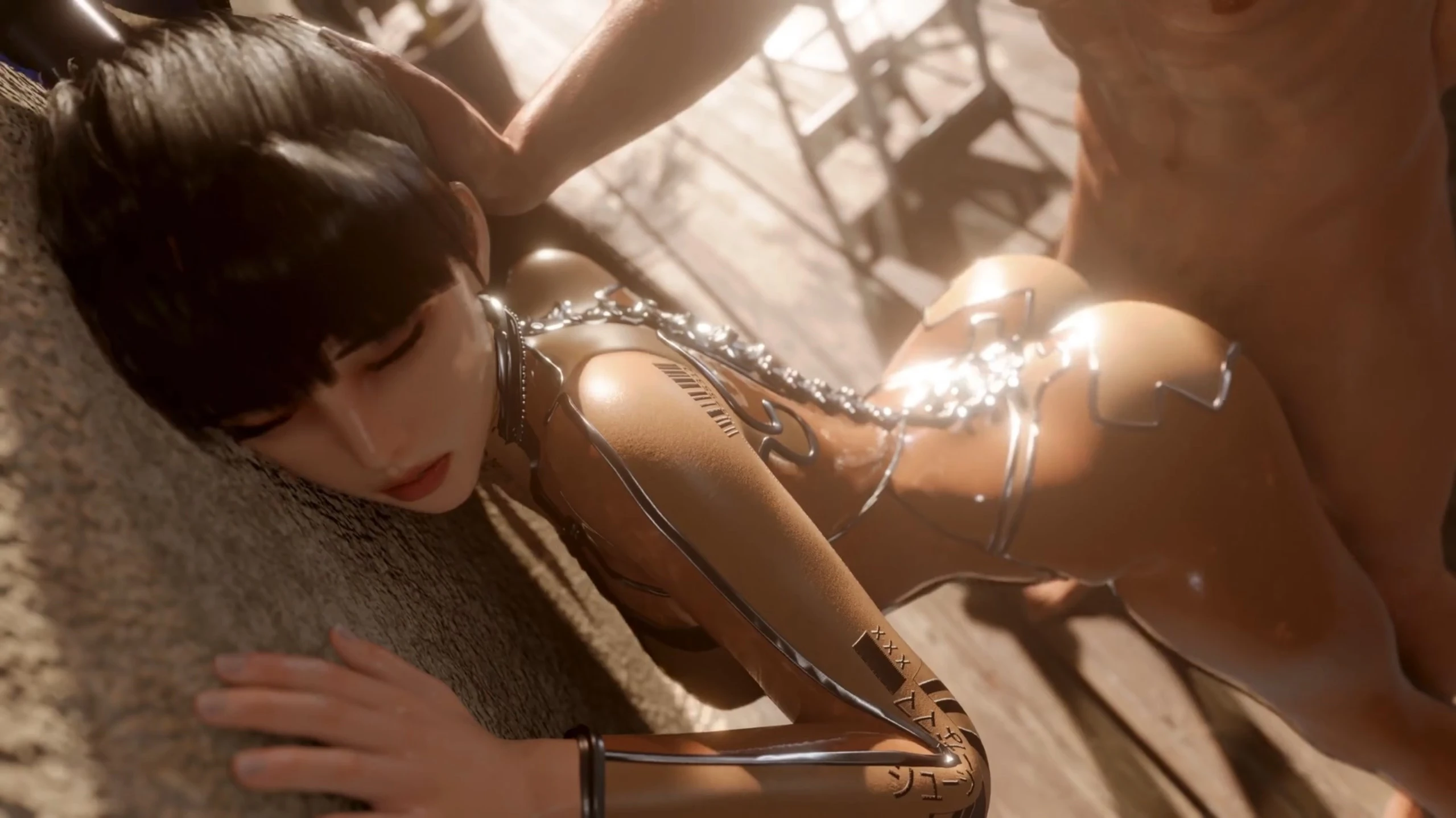 Eve Fucking Hard Against Wall Masturbatio – 3D Hentai Short