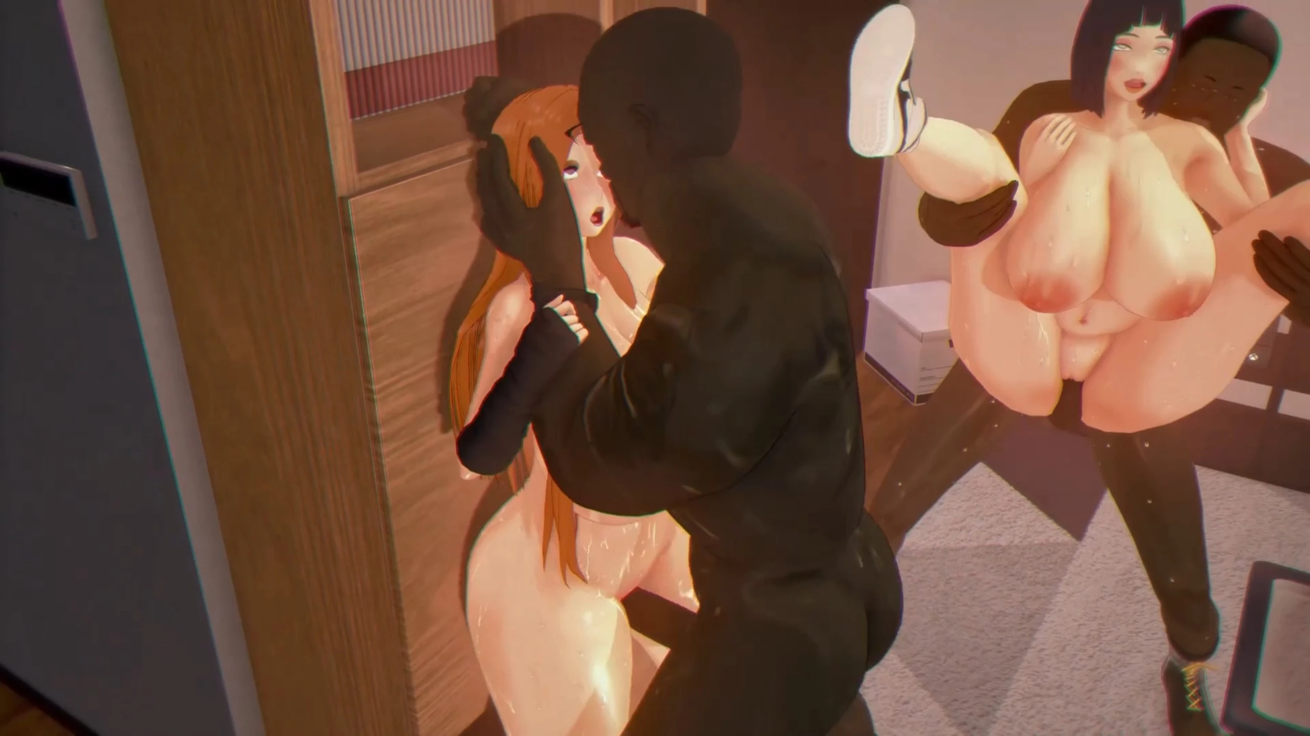 Hinata And Orihime BLACKED Cheating Orgy – 3D Hentai Short
