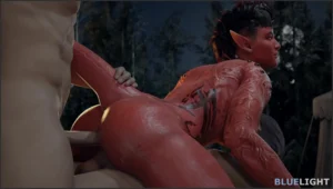 Karlach Double Penetration in Fores Tail – 3D Hentai Short