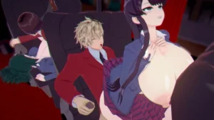 Komi Shouko Komi NTR Bus Orgy Masturbatio – 3D Hentai Short