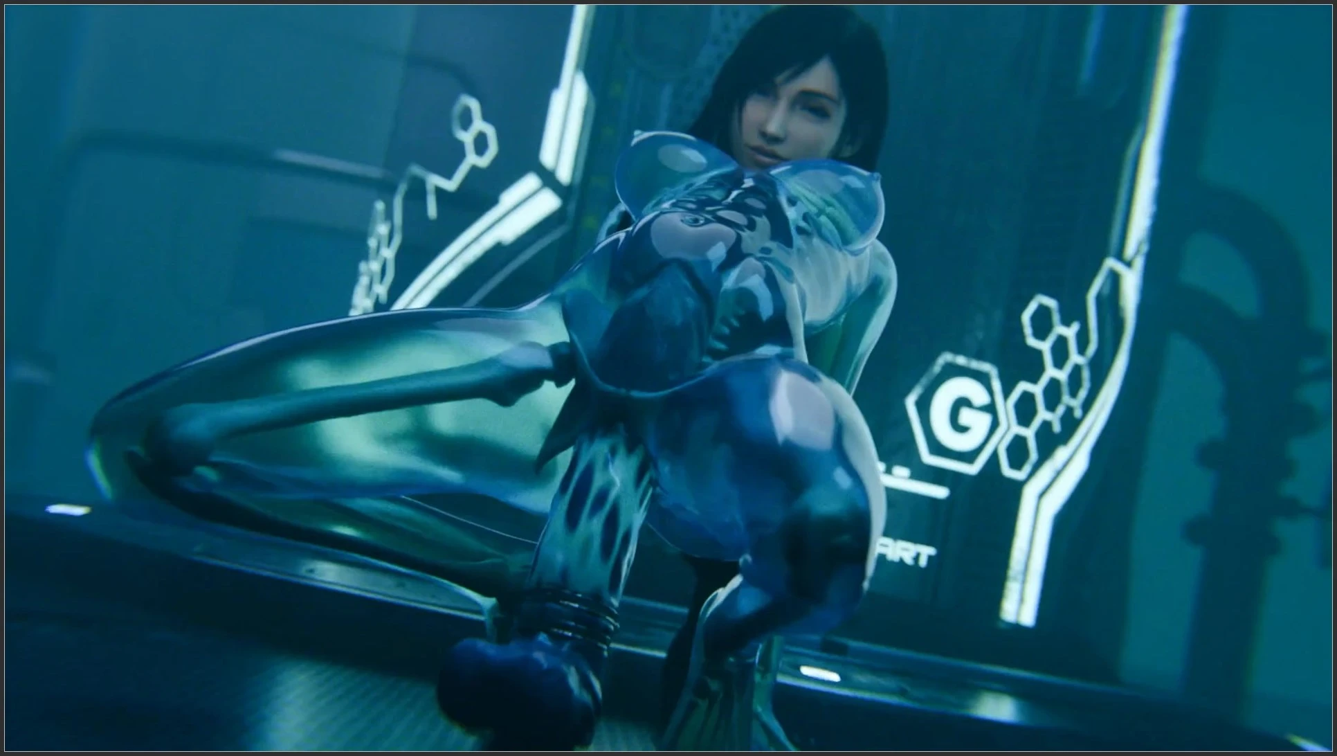 Tifa Lockhart See Through Tifa Riding Massive Dildo – 3D Hentai Short
