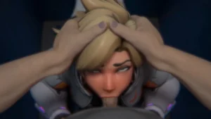 Tracer Head Grab Face Fuck in Public Toilet POV – 3D Hentai Short