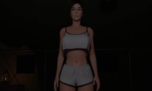 Lara Croft At The Camp