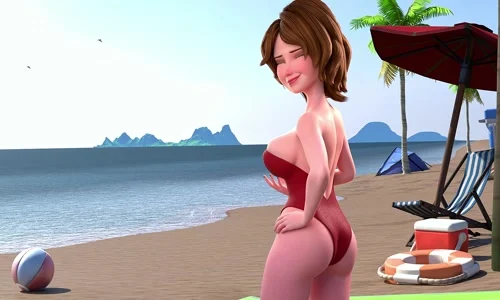 Aunt Cass On The Beach